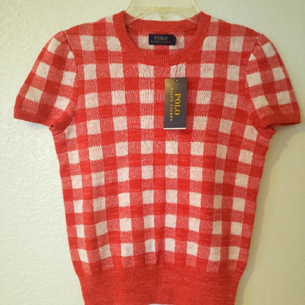 Polo Ralph Lauren Gingham Crop Sweater